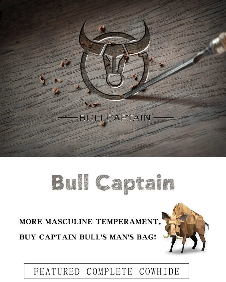 BULLCAPTAIN Leather Credit Card ID Card Holder Wallet Wallet Men Fashion Rfid Card Holder Wallet Business Card Holder Bag