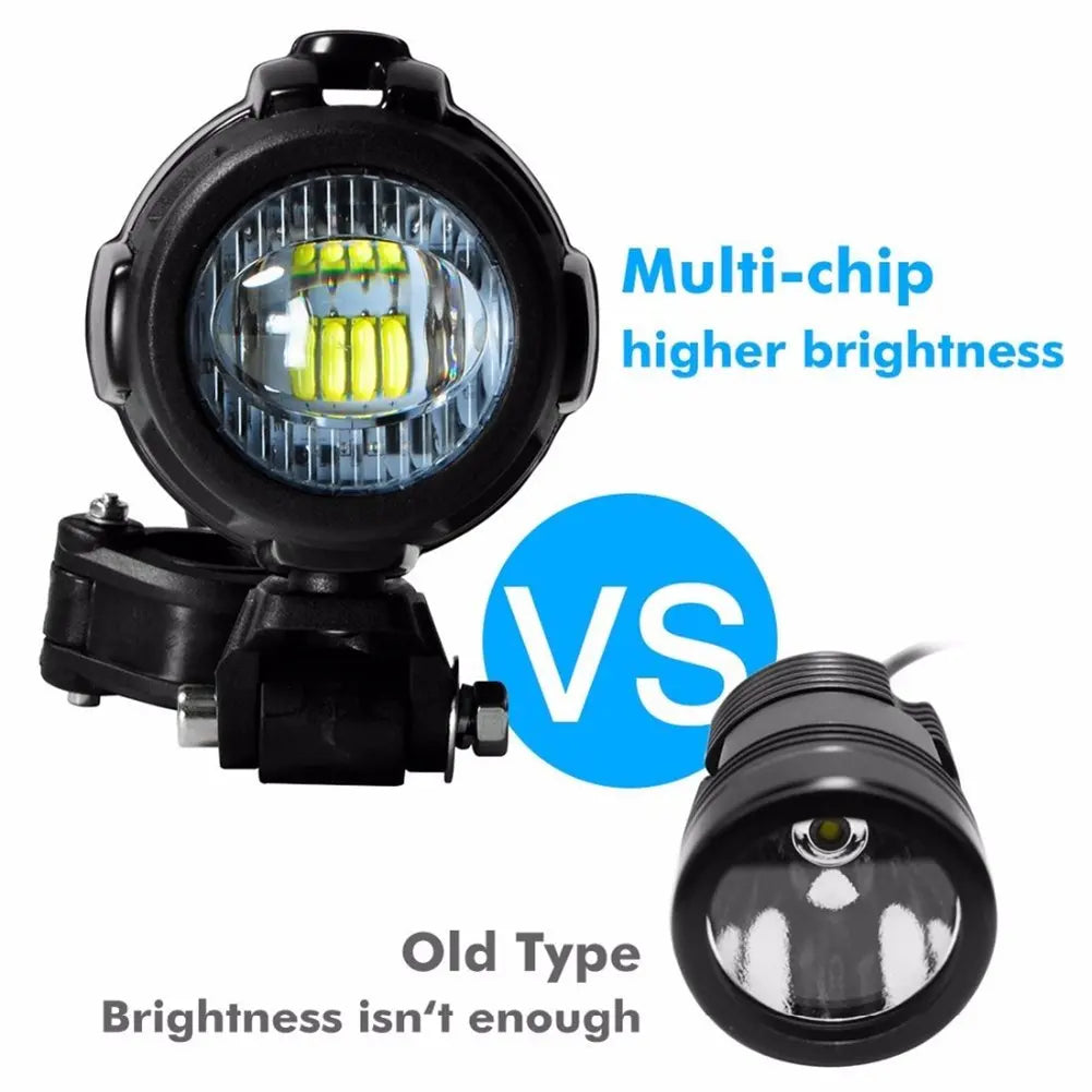 2 Pcs 40W LED Auxiliary Lamp 6000K Super Bright Fog Driving Light Kits Led Lighting Bulbs DRL For Motorcycle BMW K1600 R1200G