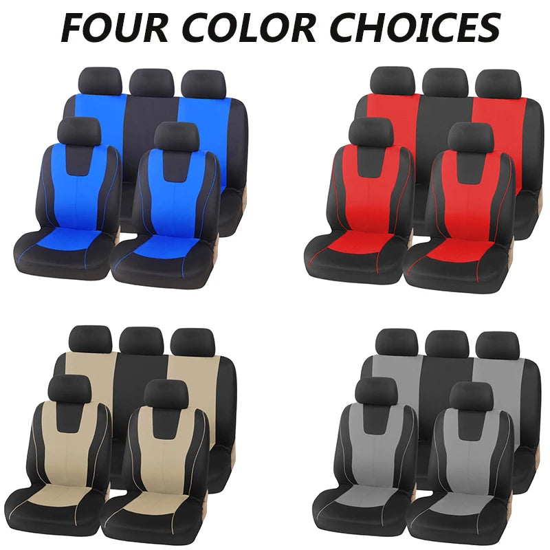 Universal Full Set Car Seat Cover (Beige)