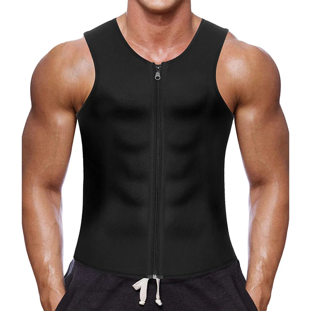 Men's Body Shaper Waist Trainer Sauna Vest Compression Sweat Shirt Corset Top Abdomen Slimming Shapewear Fat Burn Fitness Suits