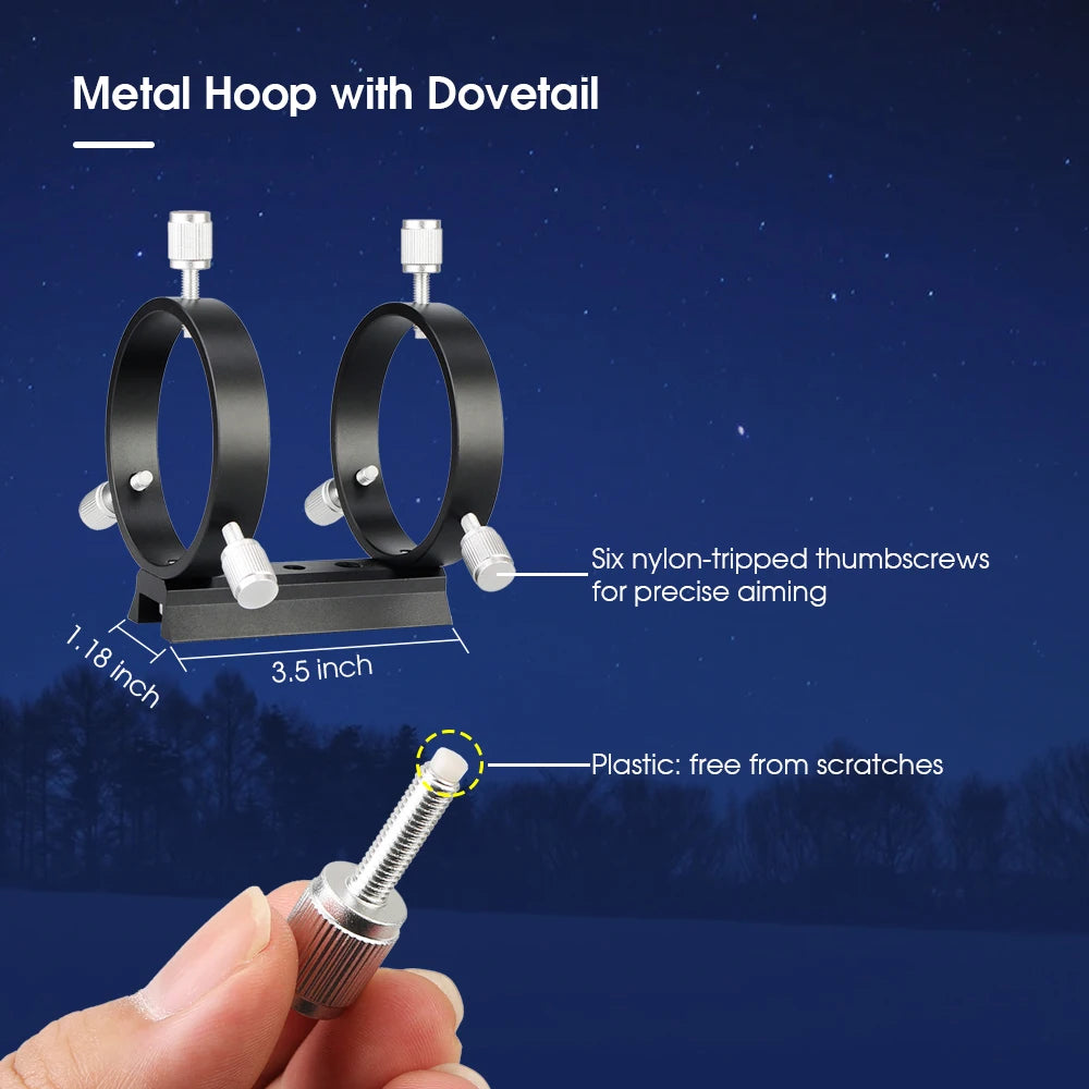SVBONY Telescope Guide Scope 50mm/190 ,60mm/240mm,Compact Deluxe Guide Scope w/1.25" Double Helical Focuse SV106