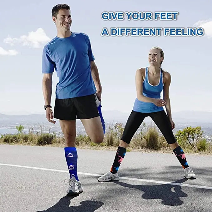 Dropship Compression Socks Knee High Running Men Women Socks Best For Athletic Nursing Outdoor Hiking Flight Travel Stockings