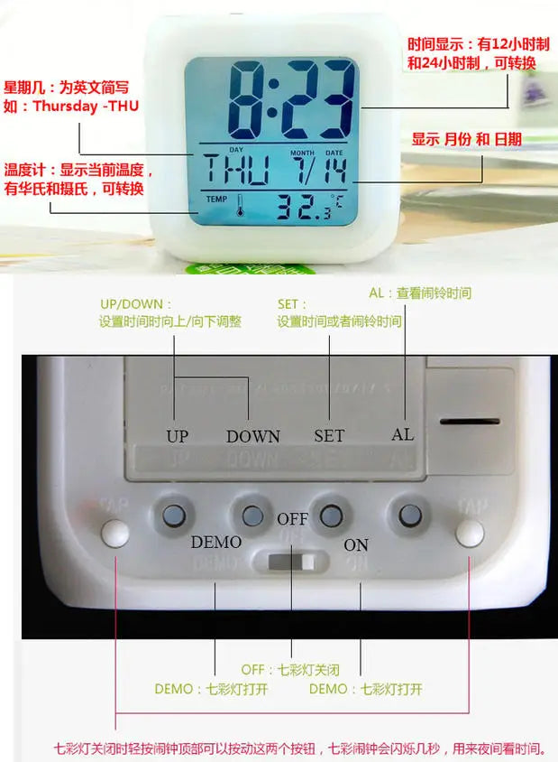 Digital Alarm Clock Battery Electric Game Set Time Alarm Clock Toy Kids Boys Creative Portable Despertador Bedroom Decor Reloj