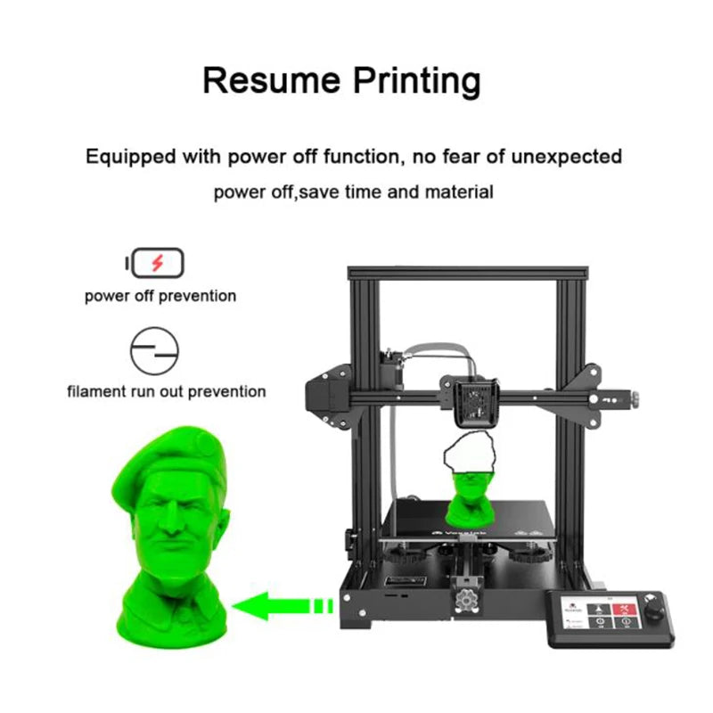 Go Aquila 3d Printer Silent Mainboard DIY 3d Printer Kit Open Source 220*220*250mm Carborundum Building Bed Resume Printing