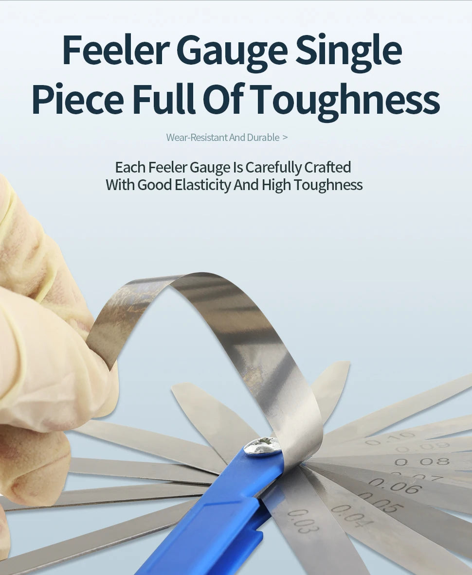 100B17 Feeler Gauge Spark Plug Gauge Filler Gauge Valve Probes Metric Thickness Set Probe Thickness Gauge Spark Plug Gap Tools