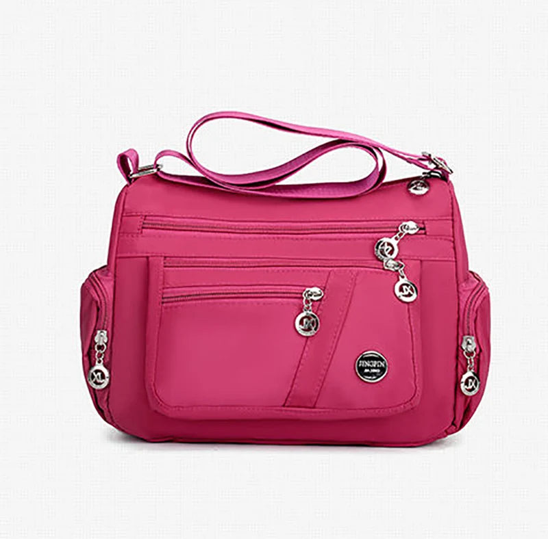 Large Capacity Women Crossbody Bag Waterproof Tote Casual Nylon Shoulder Bag Purse Handbag Lightweight Travel Messenger Bag