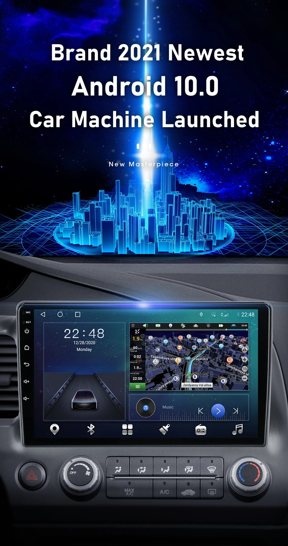 Srnubi Car Radio 2 Din Android 12 Auto Carplay Universal 7" 9" Multimedia Player for Nissan Honda Toyota Lada Volkswagen Hyundai