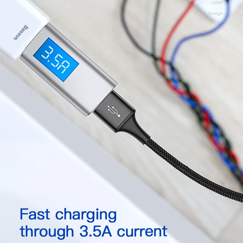 Baseus 4 in 1 USB Cable Type C Cable for Samsung S20 Xiaomi Mi 9 Cable for iPhone 12 X 11 Pro Max Huawei Charger Micro USB Cable