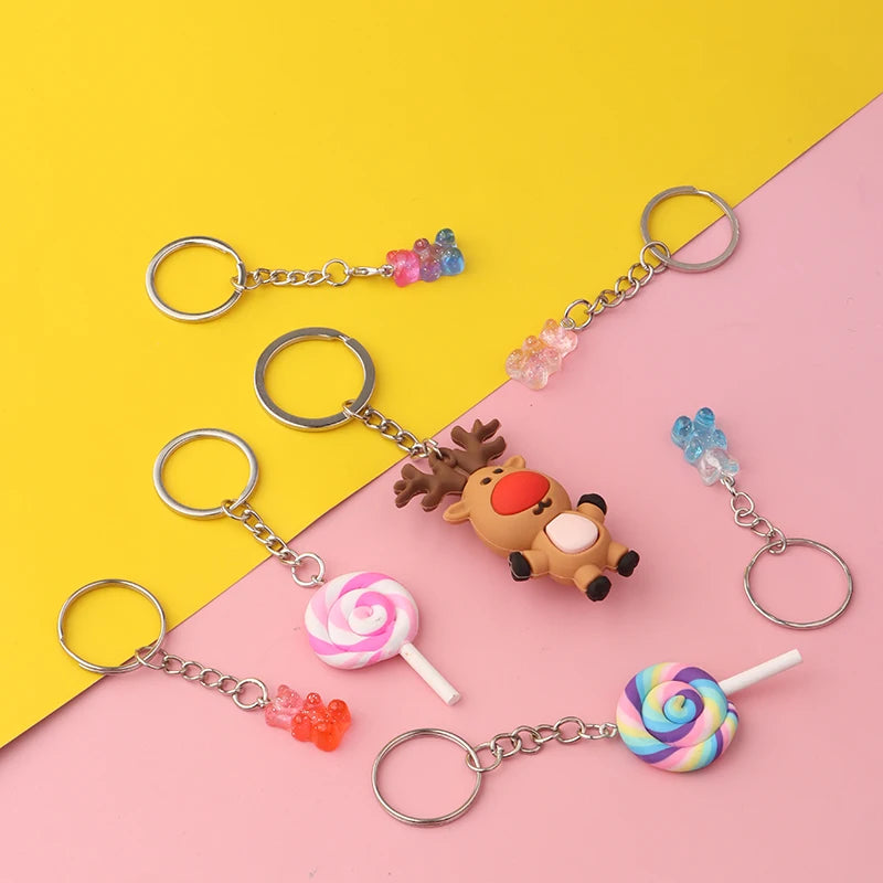 10pcs/lot Flat Key Chain Key Ring Keychain Long Round Split Keyrings Keychain For Jewelry Making  Accessories Wholesale