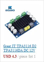 TPA3110 XH-A232 30W+30W 2.0 Channel Digital Stereo Audio Power Amplifier Board DC 8-26V 3A  for Arduino