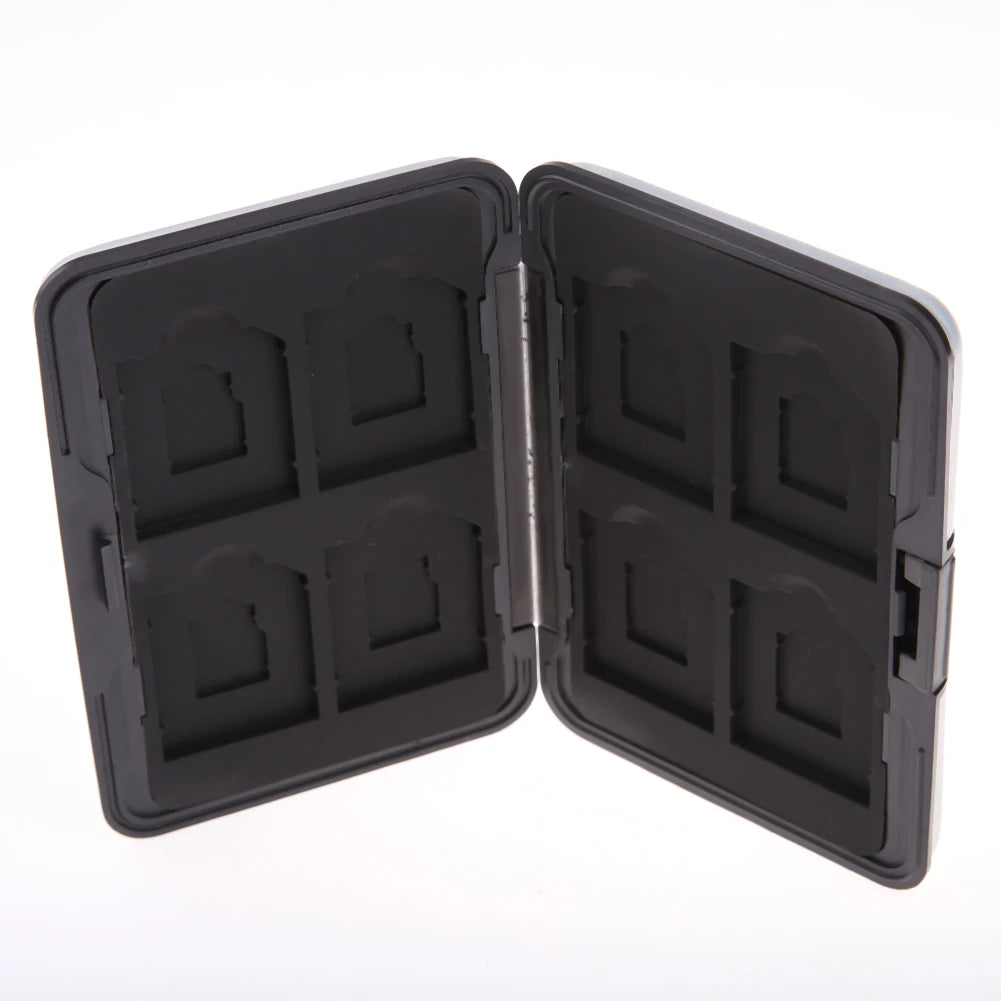 Memory Card Case Silver Micro SD Card Holder SDXC Storage Holder Aluminum Protector Storage Box for SD/ SDHC/ SDXC/ Micro SD