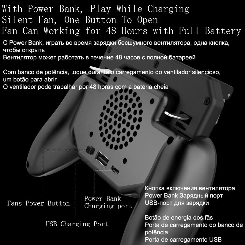 Gaming L1 R1 Control Joystick for Android iPhone Phone Gamepad PUBG Controller Mobile Trigger Joypad Game Console Pad Cellular