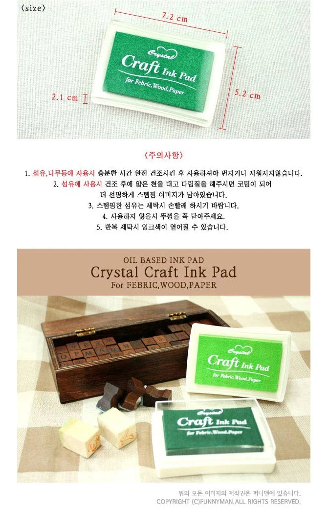 Mr Paper 15 Colors Inkpad Handmade DIY Craft Oil Based Ink Pad for Fabric Wood Paper Scrapbooking Ink pad Finger Painting