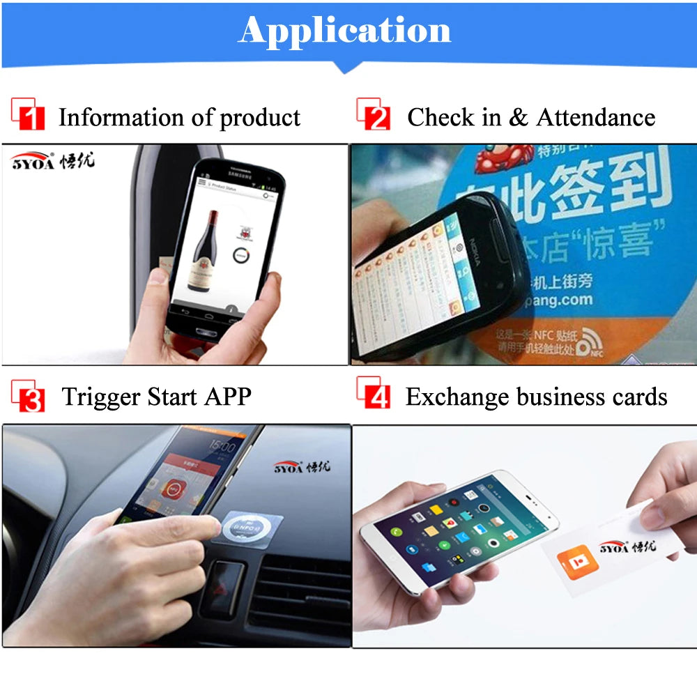 10/50pcs NFC Card Ntag215 Cards 215 504Bytes 13.56mHz for huawei share ios13 personal automation shortcuts