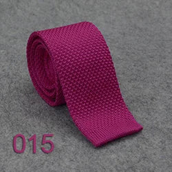 Knitted Ties For Men Slim Fashion Neckties Plain Black Red Knit Tie Men Women Wedding Daily Casual Neck Knitted Cravatas HUISHI