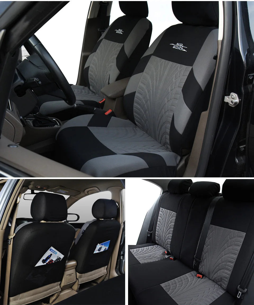 Brand Embroidery Car Seat Covers Set Car Organizer Universal For golf 4 For Citroen C4 For izh 2126 For Hyundai Ai 20 For Honda