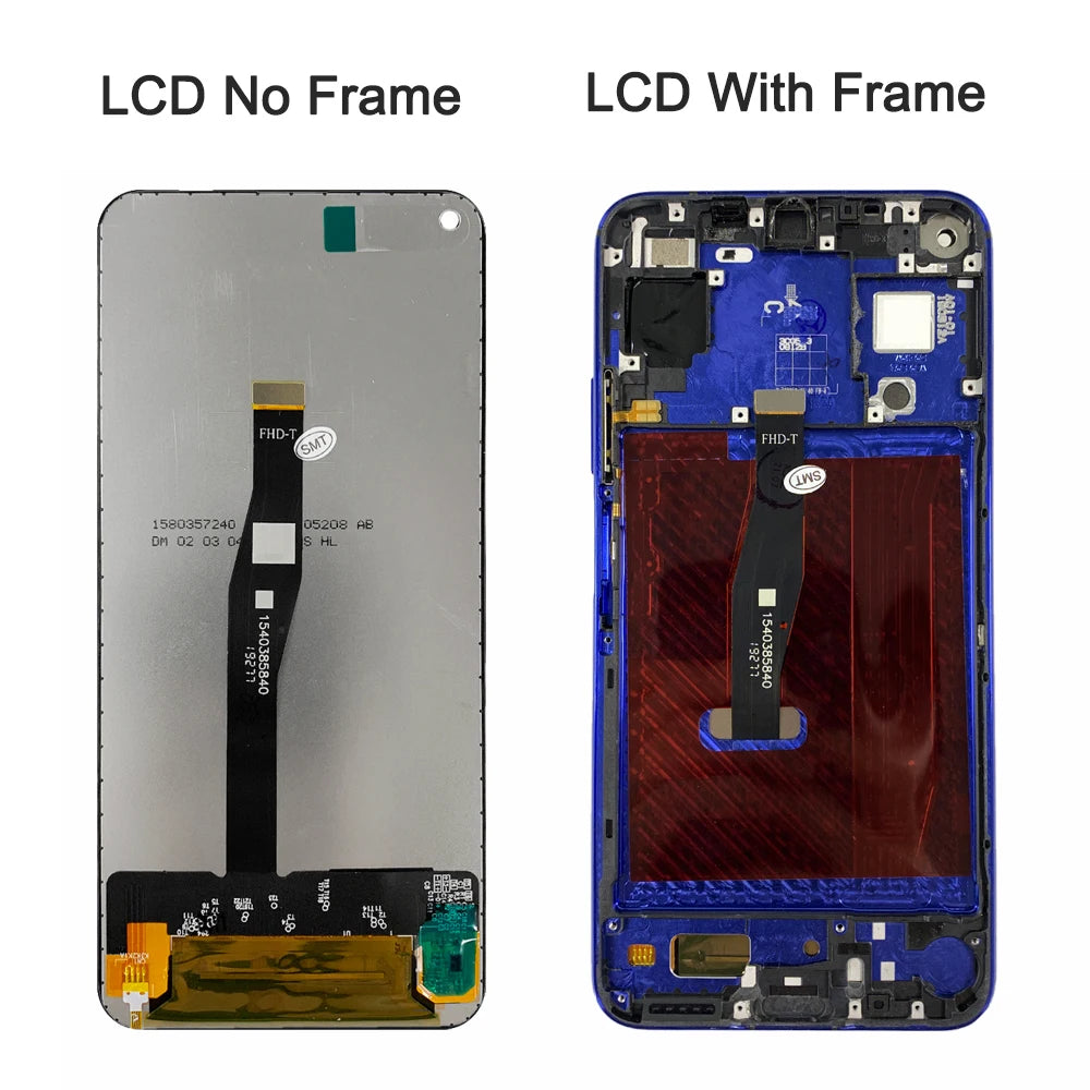 6.26'' for Huawei Nova 5T YAL-L21 L61A L71A LCD Screen+Touch Display Digitizer Replacement With Frame for Huawei Nova 5t Display