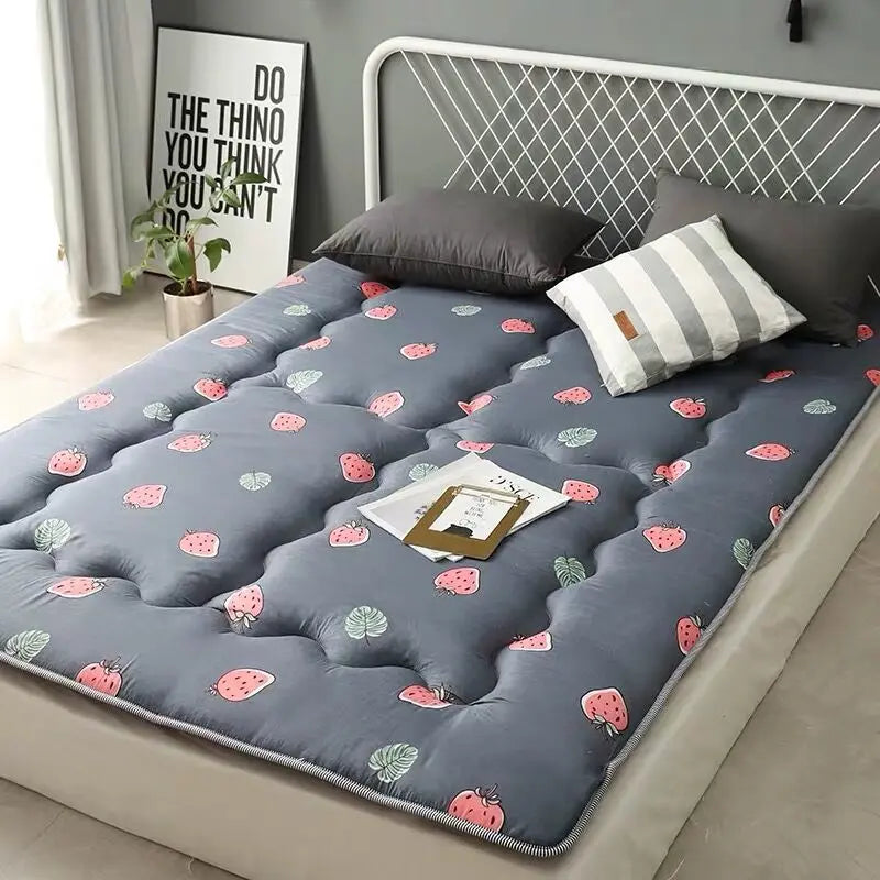 Comfortable Soft Fold Tatami Mattress students dormitory single/double Bedding Mattress Topper Tatami Thick Warm Mat With Straps