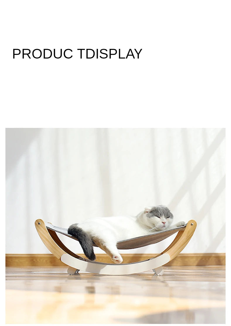 Cat Bed House for Cats Hammock Kitten Rocking Chair Solid Wood Bed Swing Cat Basket Beds and Houses for Cat Pet Supplies Dog
