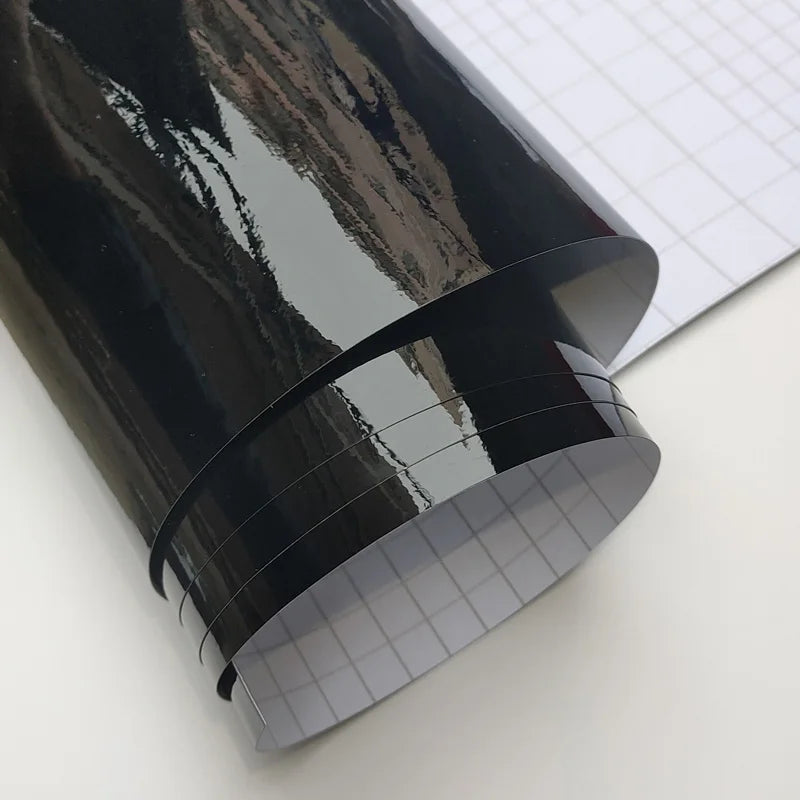 3/5/7/10CM Glossy Black Vinyl Car Wrap Stripes Chrome Delete Blackout Window Trim Film For Auto Interior Hood Roof Pillar