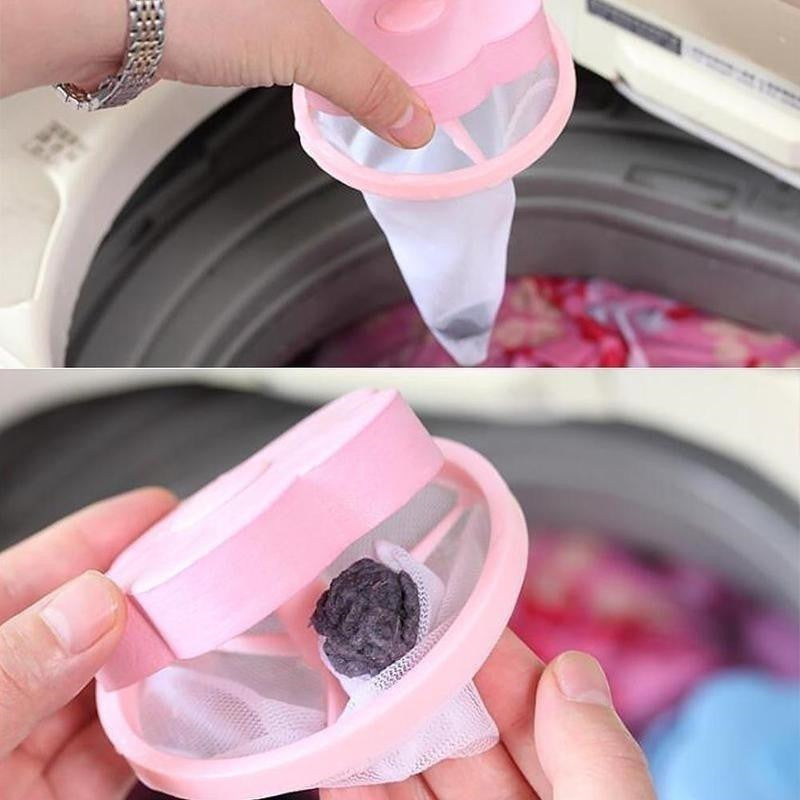6 PCS Washing Machine Hair Filter Floating Pet Fur Lint Hair Removal Catcher Reusable Mesh Dirty Collection Pouch Cleaning Balls