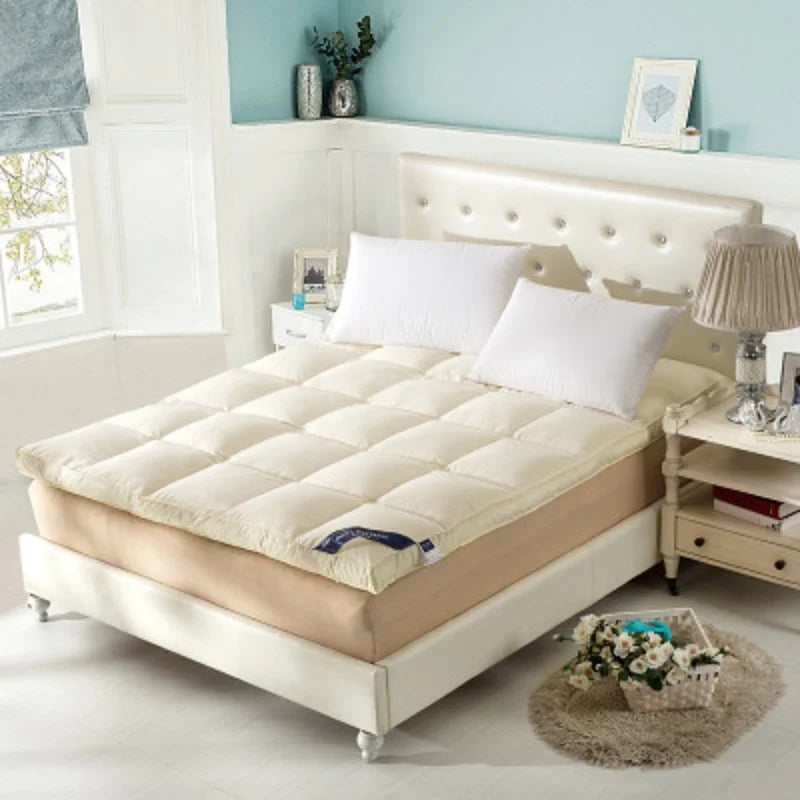 10cm Thick Feather Velvet Fiber Filled Mattress Non-slip Fixed Single And Double Can Be Customized Tatami