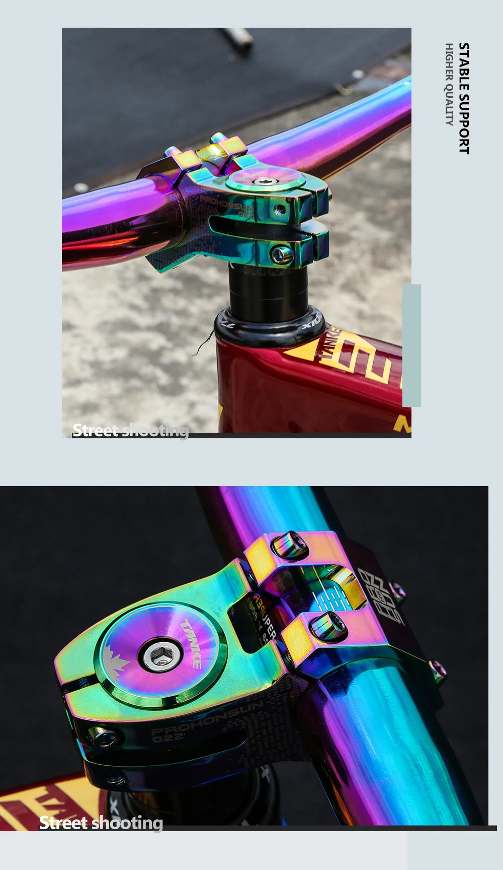 TANKE-MTB Road Bike Stem,CNC Aluminum Alloy Bicycle Parts,High-strength Short Handlebar ,022 XC AM,28.6mm,31.8mmWith cover