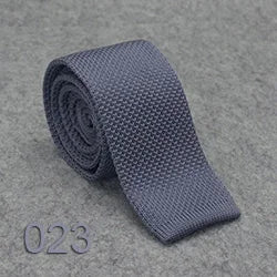 Knitted Ties For Men Slim Fashion Neckties Plain Black Red Knit Tie Men Women Wedding Daily Casual Neck Knitted Cravatas HUISHI