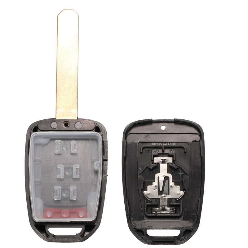 jingyuqin 10pcs/lot Car Key Shell 2/3/4 Button for Honda Civic City Fit HR-V XR-V Auto Remote Fob Case