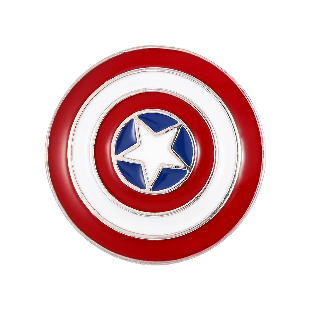 Marvel Superhero Collection Brooch Captain America Iron Man Spiderman Hulk The Avengers Badge Metal Enamel Lapel Pin Accessories