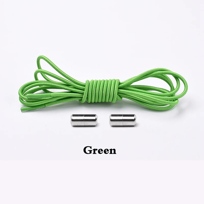 Elastic Laces Sneakers Round Shoelaces without ties Rubber No Tie Shoe laces Shoes Kids Adult Quick Shoe lace Rubber Bands