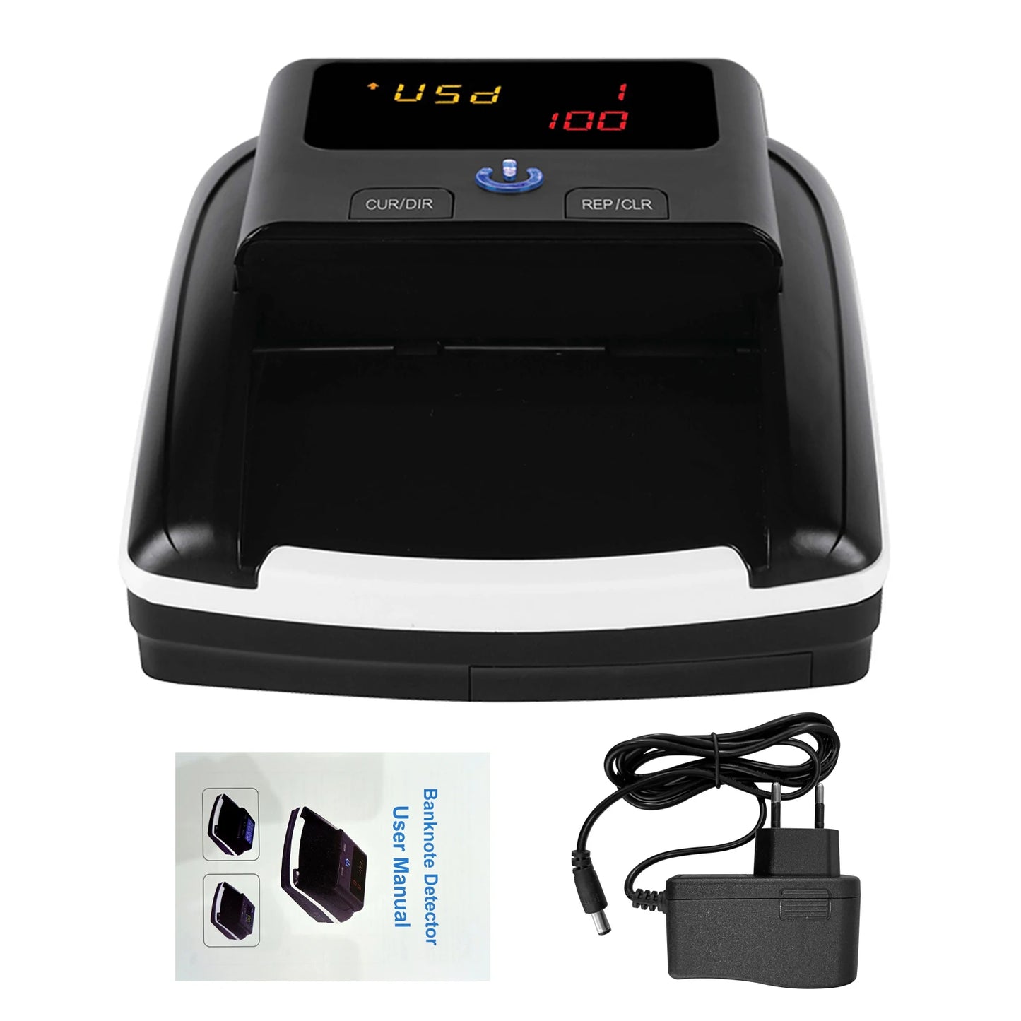 Bisofice Portable Mini Money Counter Counterfeit Bill Detector Automatic Money Detection By UV MG IR Image Paper Quality Size