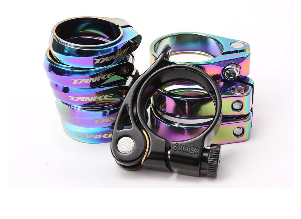 TANKE Seat Post Clamp MTB Road Bike 31.8 34.9mm Mountain Aluminum Alloy Ultralight Mountain Bicycle Seatpost Clamps Cycling Part