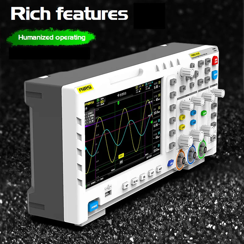 FNIRSI 1014D Digital Oscilloscope 2 In 1 Dual Channel Input Signal Generator 100MHz* 2 Analog Bandwidth 1GSa/s Sampling Rate