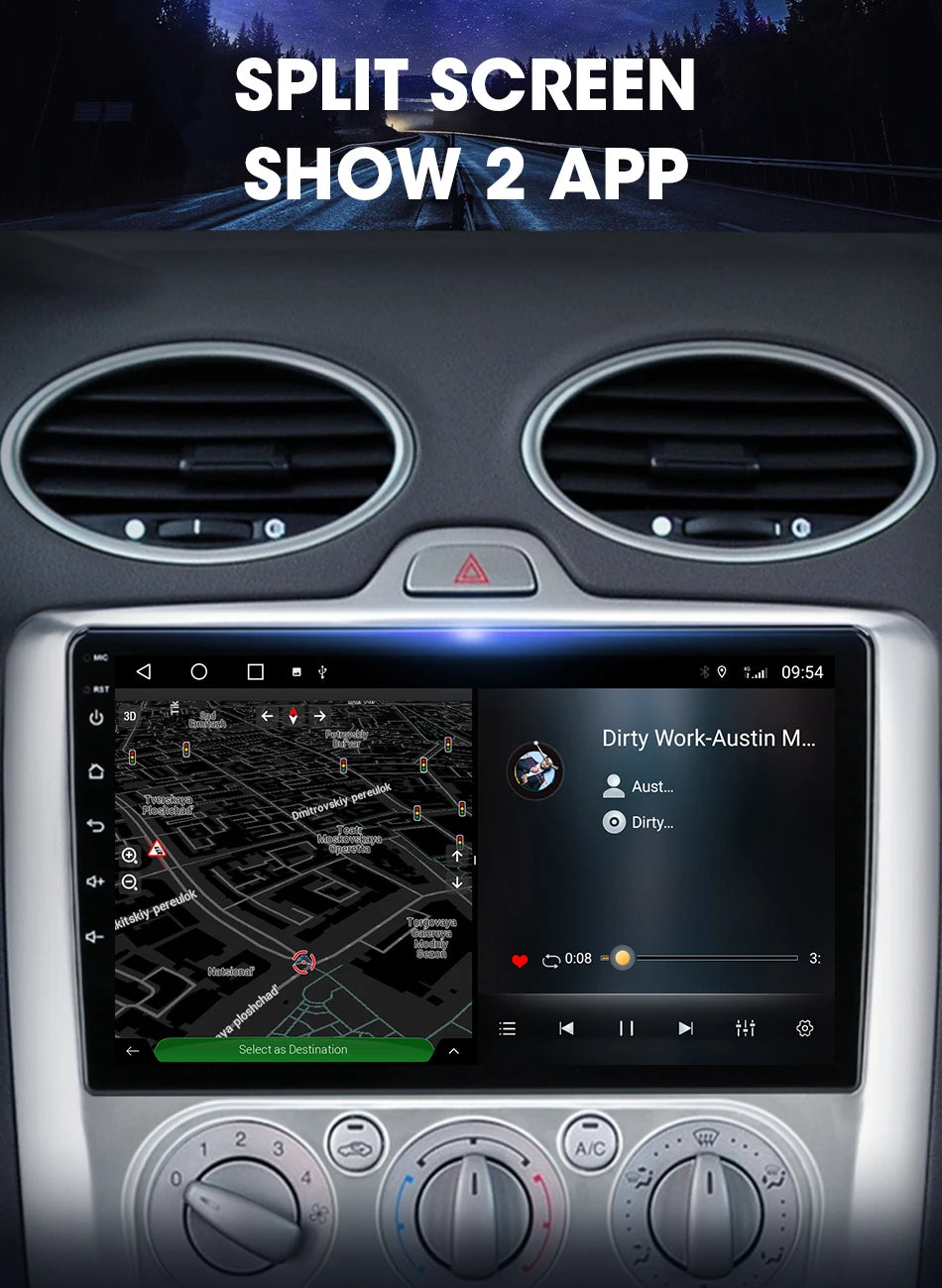2 Din Android 12 Car Radio For Ford Focus 2 3 Mk2/Mk3 2004-2011 Multimedia Video Player GPS 4G Carplay Auto Stereo RDS Head Unit
