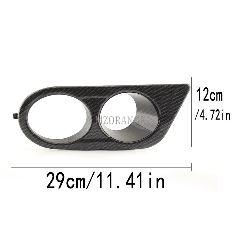 Carbon Fiber Fog Light Cover for BMW E46 M3 2001-2006 Glossy Black Fog Lights Grill Frame Surrounds Air Duct Fog Lamp Hood