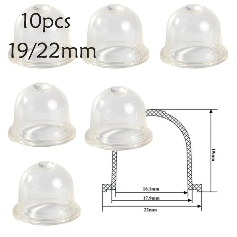 10/20pcs Carburetor Spare Parts 19/22mm Carb Primer Bulb Cap Small Fuel Pump For Chainsaws Blower Trimmer Brushcutter Replace
