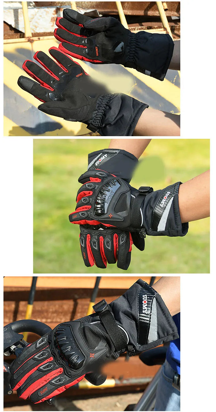 Motorcycle gloves 100% Waterproof windproof Winter warm Guantes Moto Luvas Touch Screen Motosiklet Eldiveni Protective