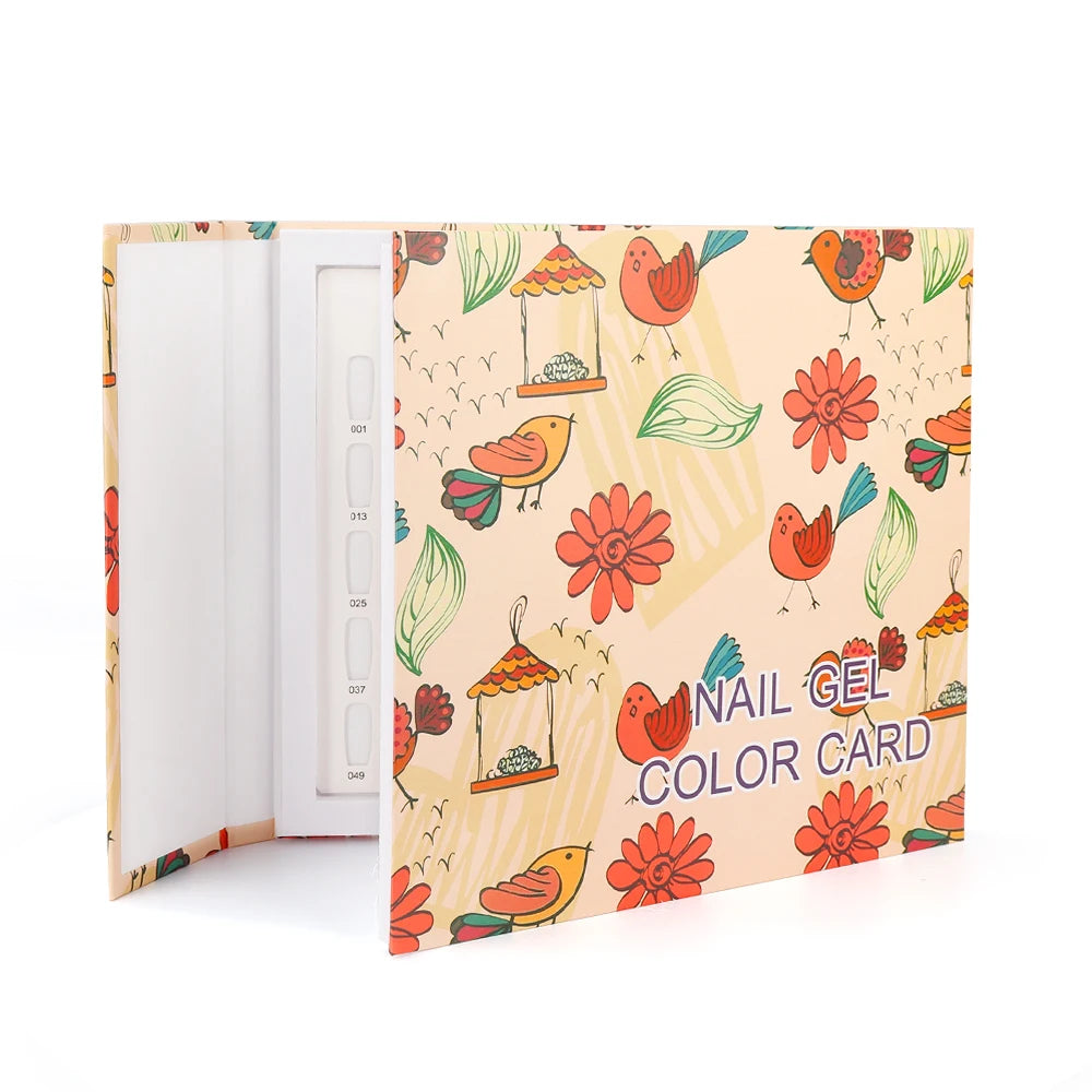 120 Colors Fake Nail Tips Display Book Fake Nails Storing Cards Nail Polish Showing Chart Shelf Book