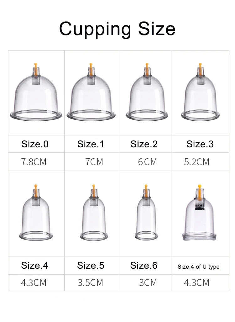 Suction Cups Anti Cellulite Electric Bank Vacuum Hijama Cupping Glasses Therapy Chinese Medicine Physiotherapy Massage Body Jars