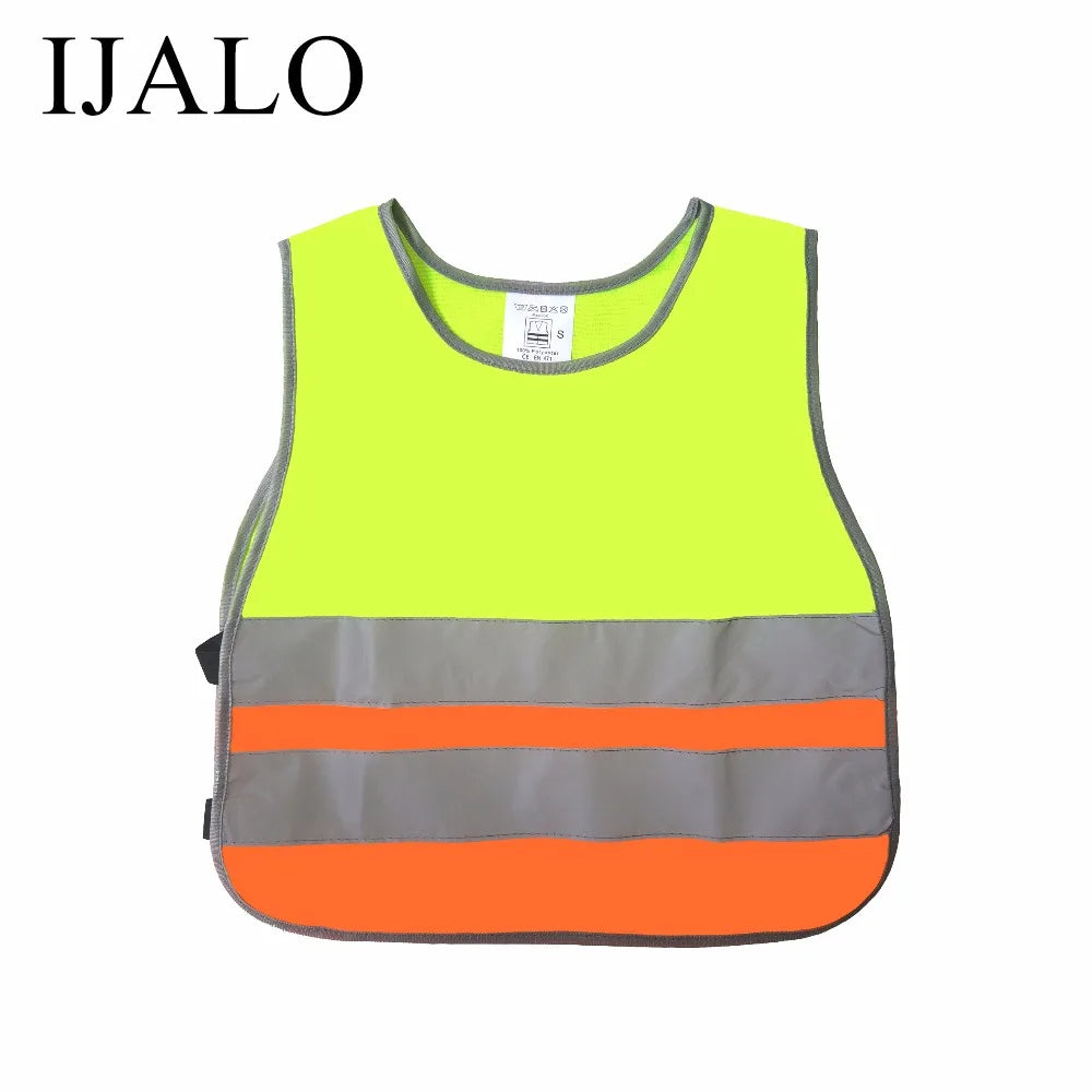 Pupils Safety Warning Vest Kids Reflective Vest School Children Training Breathable Jacket Scooter Cycling Fluorescent Waistcoat
