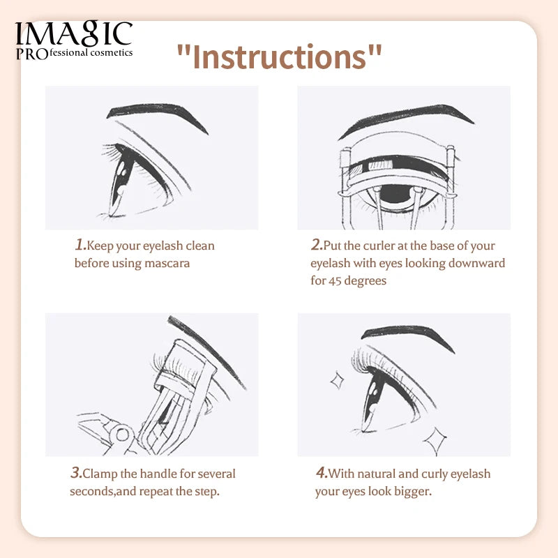IMAGIC Professional  Durable Curling And Shaping Portable Not Hurting Eyelashes Facial Beauty Eyelash Curler Eye Makeup Tool