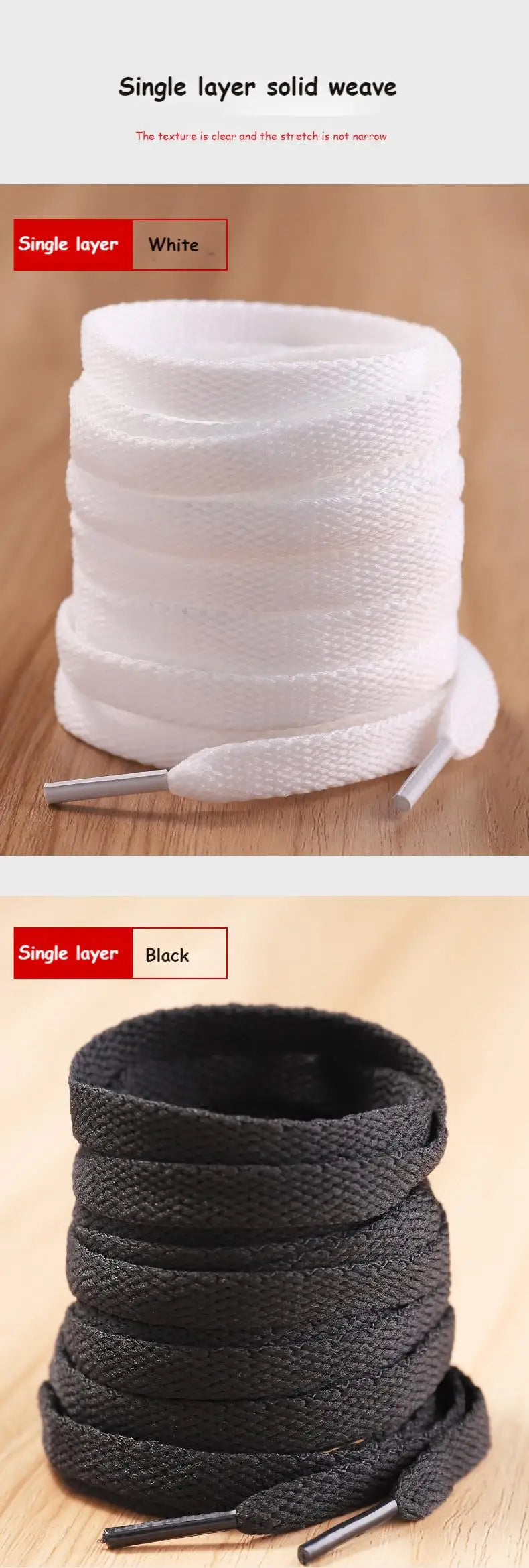 White Black Flat Shoelaces for Sneakers laces Shoe Strings Classic Shoe laces 70/90/100/120/140/160CM High-quality Shoelace