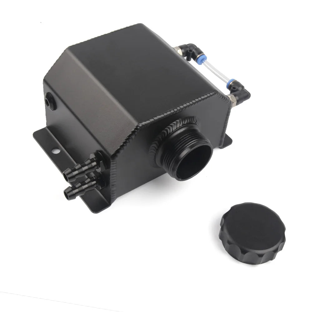 1L Aluminum Oil Catch Can Reservoir Tank With Drain Plug Breather Oil Tank Fuel Tank Universal style