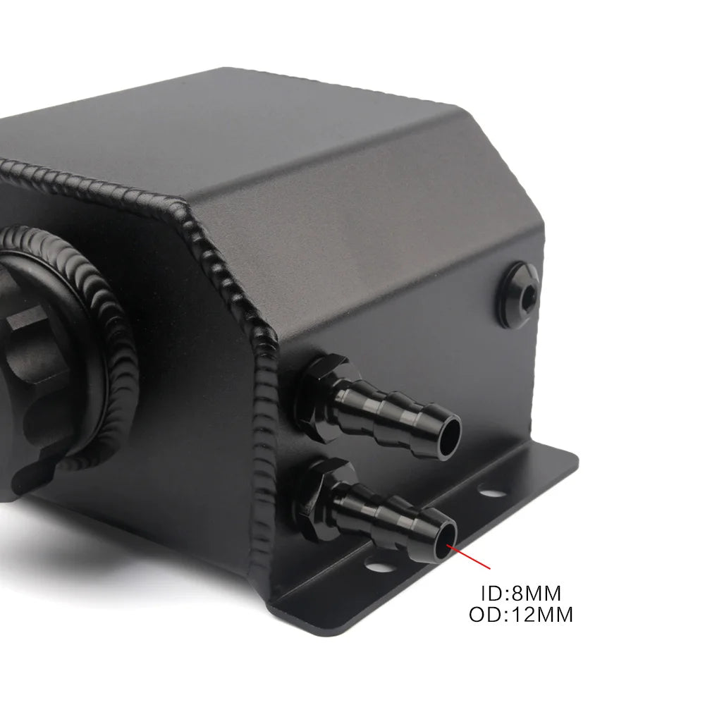 1L Aluminum Oil Catch Can Reservoir Tank With Drain Plug Breather Oil Tank Fuel Tank Universal style