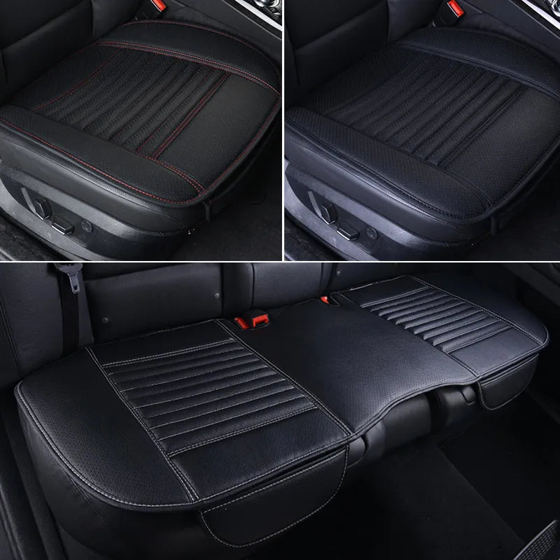 SEAMETAL PU Leather Car Seat Cover Universal Vehicle Seat Cushion Anti Slip Chair Protector Mat Waterproof Sweatproof Surface