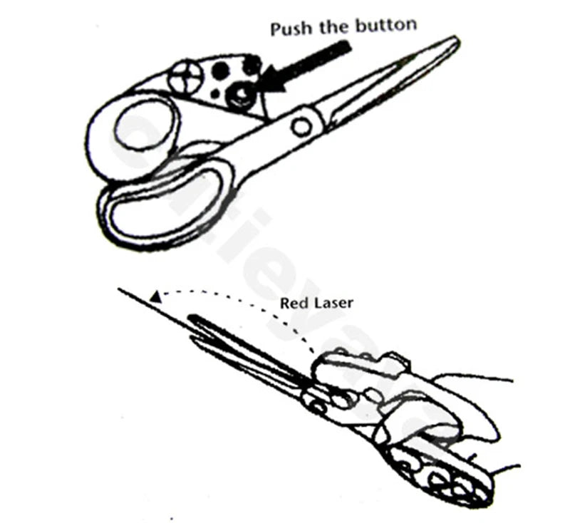 Sewing Laser Guided Scissors DIY Positioning Fabric Sewing Cut for Home Crafts Wrapping Gifts Straight Fast Scissor Shear