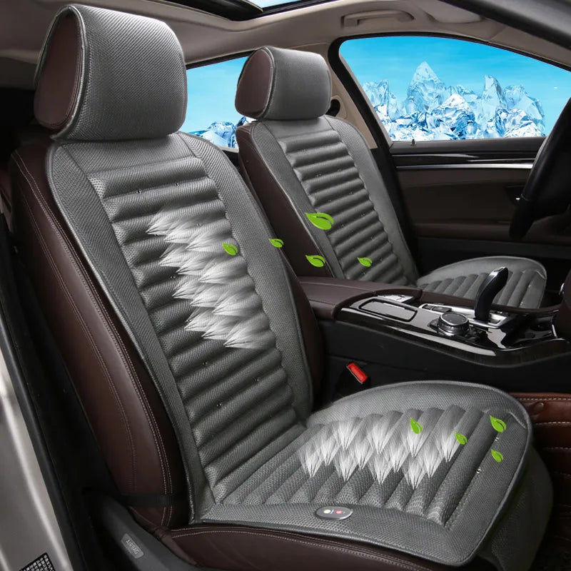 Built-in Fan Cushion Ventilation Car Seat Cover For Toyota Prius Prado 150 120 Highlander Sienna Zelas Verso Mark X Crown