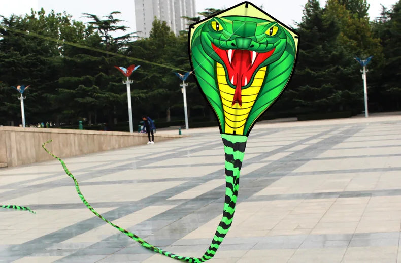 Strong Snake With Long Colorful Tail!Huge Beginner Snake Kites for Kids And Adults  Come With String And Handle
