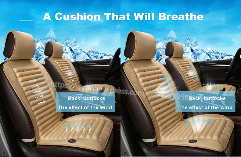 Built-in Fan Cushion Ventilation Car Seat Cover For Toyota Prius Prado 150 120 Highlander Sienna Zelas Verso Mark X Crown